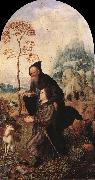 GOSSAERT, Jan (Mabuse) St Anthony with a Donor dfg oil painting on canvas